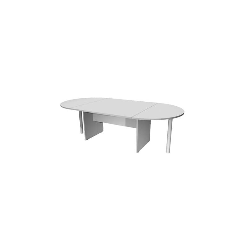 Tavolo riunione ovale grigio 220x110xH.72 cm gamba a pannello in tinta linea Presto Artexport - TR/220/9