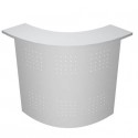 Sopralzo reception angolare 90° grigio 90° 96,5x96,5x115h cm pannello metallo grigio Presto Artexport - BA/9
