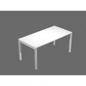 Scrivania open space piano bianco 140x80x72,5 cm gamba a ponte in metallo grigio Bridge Artexport SOL140/3-AA