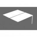 Postazione aggiuntiva doppia Bench bianco 160x168x72,5 cm gamba a ponte in metallo bianco Bridge BENCH16-S/3-AM