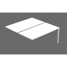 Postazione aggiuntiva doppia Bench bianco 160x168x72,5 cm gamba a ponte in metallo bianco Bridge BENCH16-S/3-AM
