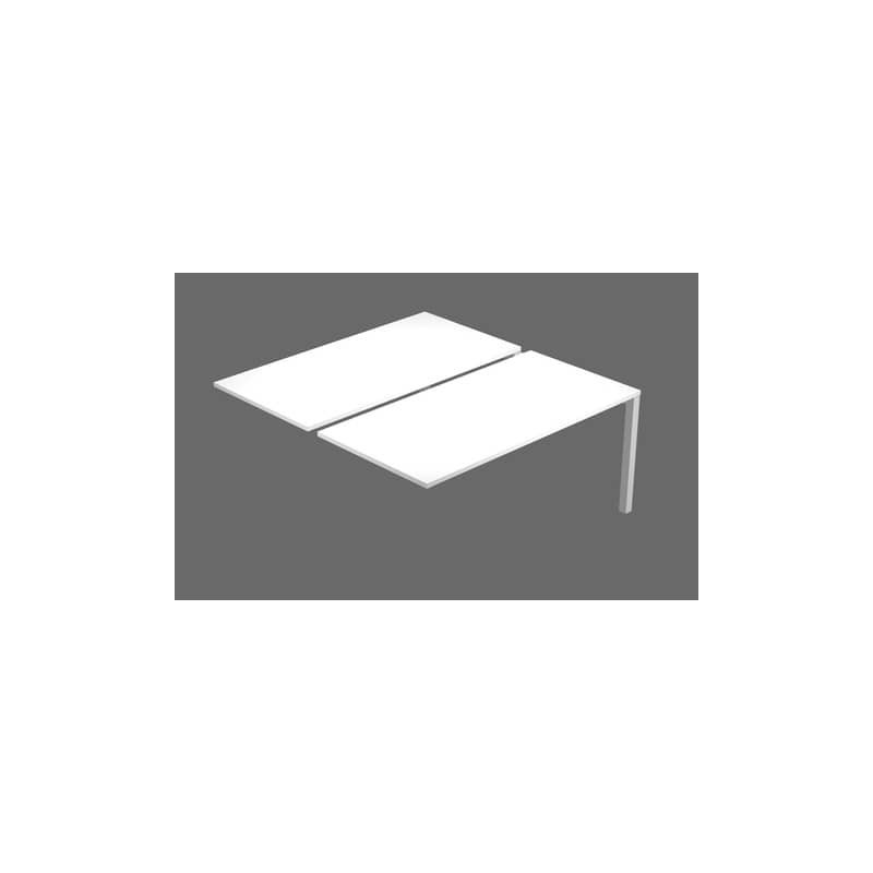 Postazione aggiuntiva doppia Bench bianco 160x168x72,5 cm gamba a ponte in metallo bianco Bridge BENCH16-S/3-AM