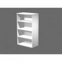 Mobile a giorno medio bianco 80x46xH.136 cm con 3 ripiani linea Bridge/Flex Artexport - BMH/3