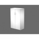 Armadio medio con ante battenti bianco 80x46xH.136 cm in melaminico linea Bridge/Flex Artexport - BMH+AMH/3