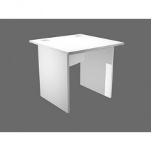 Scrivania piano bianco 80x80xH.73 cm gamba a pannello in melaminico linea Flex Artexport - JPB80/3
