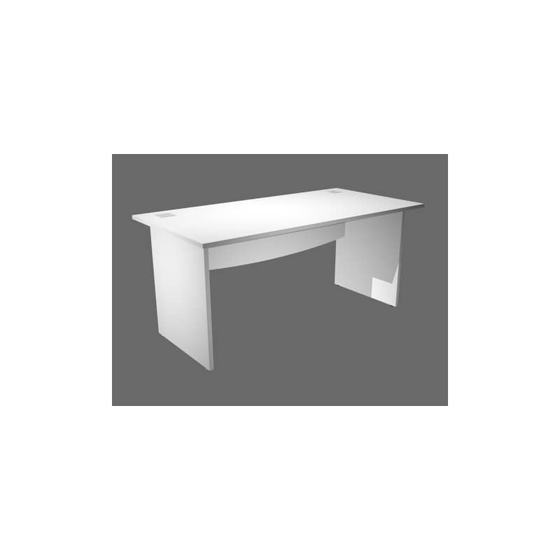 Scrivania piano bianco 140x80xH.73 cm gamba a pannello in melaminico linea Flex Artexport - JPB140/3