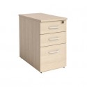 Cassettiera alta rovere 2 cassetti + 1 classificatore 44x80x73 cm complanare alle scrivania - montata - Flex CA80/C