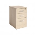 Cassettiera alta rovere 2 cassetti + 1 classificatore 44x60x73 cm complanare alle scrivania - montata - linea Flex