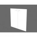 Coppia ante basse bianche per libreria componibile Artexport Protocollo 76xH.81 cm - AB-L76/3