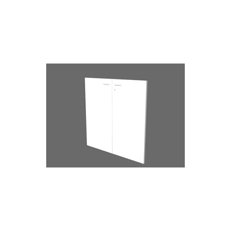 Coppia ante basse bianche per libreria componibile Artexport Protocollo 76xH.81 cm - AB-L76/3