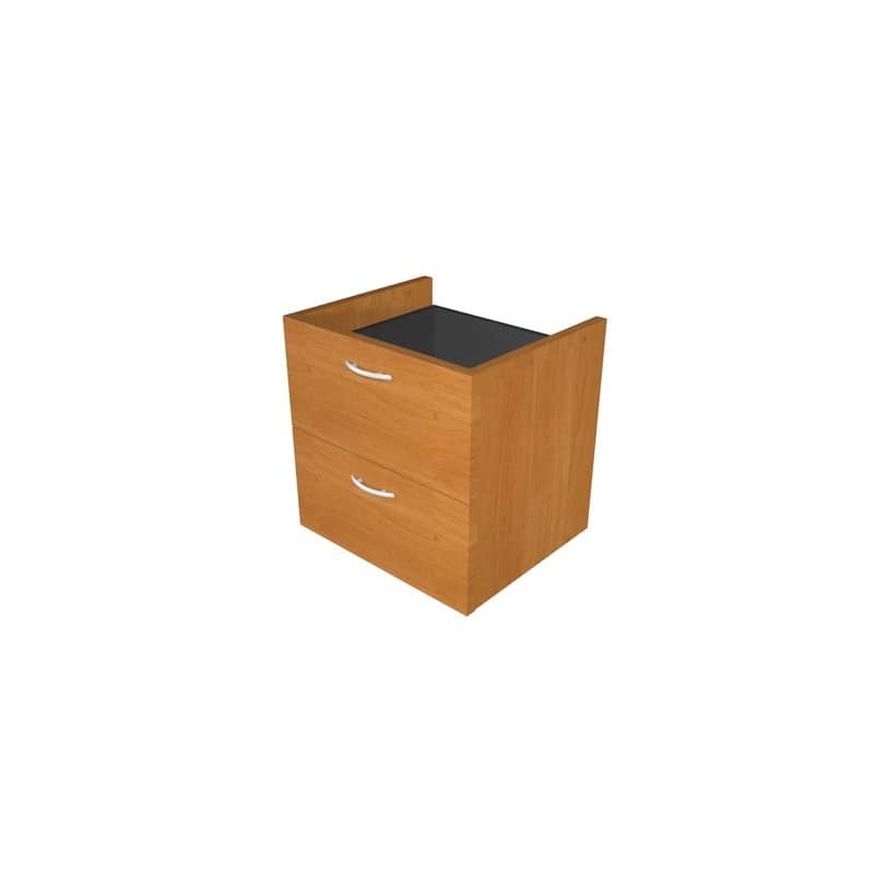 Coppia di cassetti noce chiaro libreria componibile Artexport Protocollo 36x29x33,5 cm CC-L40/4