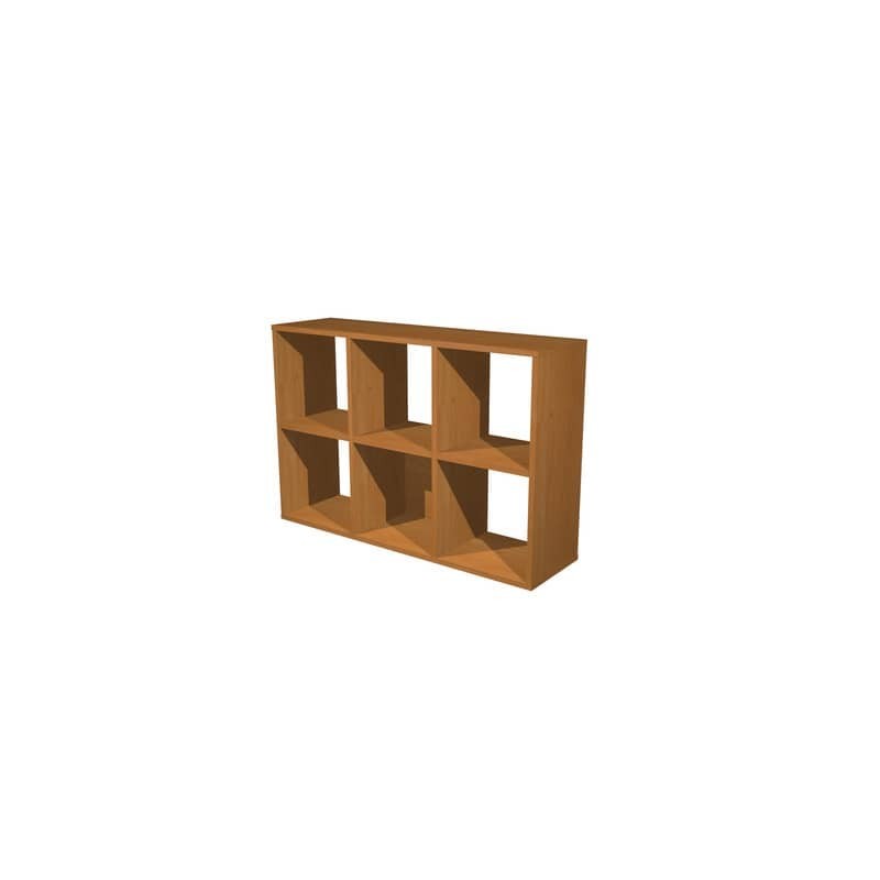 Libreria componibile 6 caselle noce chiaro 104x29,2xH.69,8 cm linea Maxicolor Artexport - 6MaxC/4