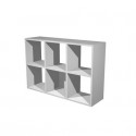 Libreria componibile 6 caselle grigio alluminio -104x29,2xH.69,8 cm  linea Maxicolor Artexport - 6MaxC/5