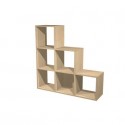 Libreria componibile 6 caselle a scalare rovere 104x29,2xH.103,9 cm linea Maxicolor Artexport - 6DMaxC/C