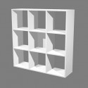 Libreria componibile 9 caselle bianca 104x29,2xH.103,9 cm linea Maxicolor Artexport - 9MaxC/3