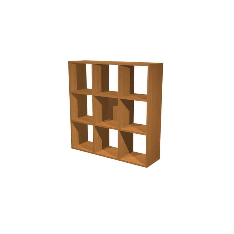 Libreria componibile 9 caselle noce chiaro 104x29,2xH.103,9 cm linea Maxicolor Artexport - 9MaxC/4