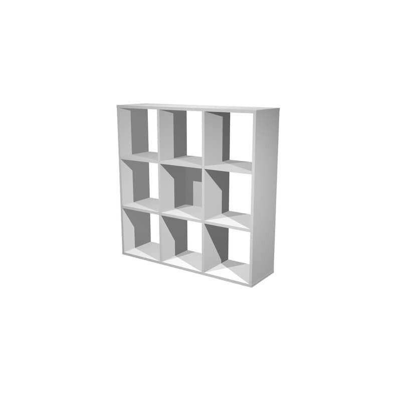 Libreria componibile 9 caselle grigio alluminio 104x29,2xH.103,9 cm linea Maxicolor Artexport - 9MaxC/5
