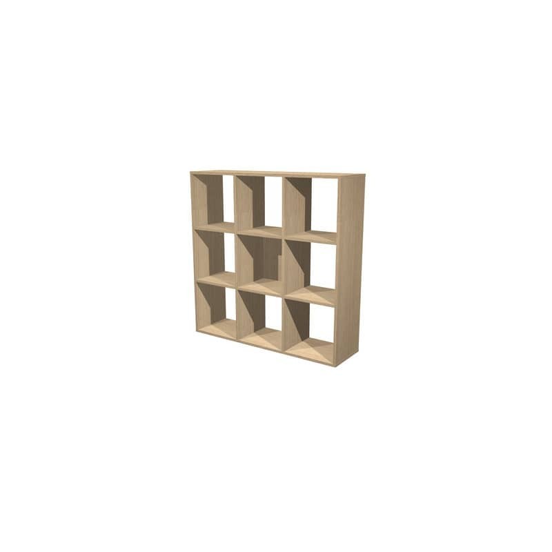 Libreria componibile 9 caselle rovere 104x29,2xH.103,9 cm linea Maxicolor Artexport - 9MaxC/C