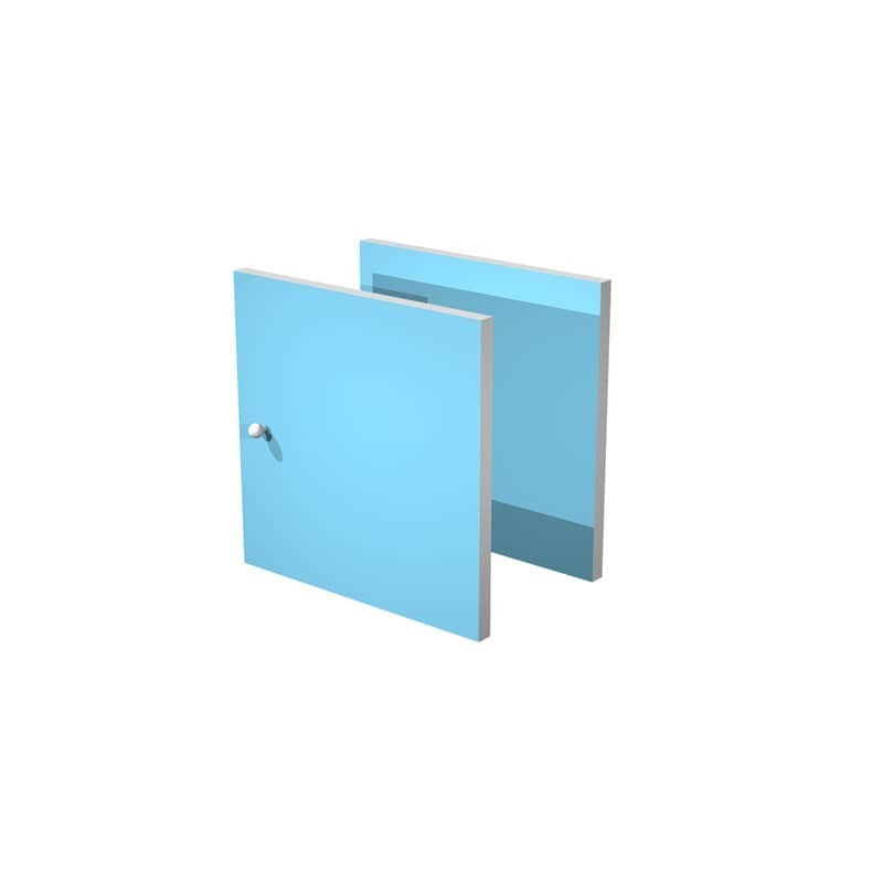 Coppia di antine azzurro per libreria componibile Maxicolor Artexport - 32,2x32,2 cm - 2A MaxC/A