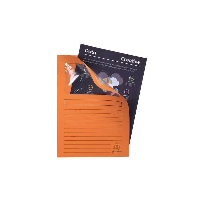 Cartelline con finestra Exacompta Forever® A4 cartoncino 120 g/m² arancio conf. da 100 - 50104E