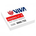 Punti metallici per cucitrici Viva 6/4 passo 6 mm argento conf. da 2000 - 6660.752 (Conf.10)