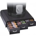Organizzatore cialde per macchina da caffè CEP plastica 3 cassetti 7x33x34 cm nero - 2230060011