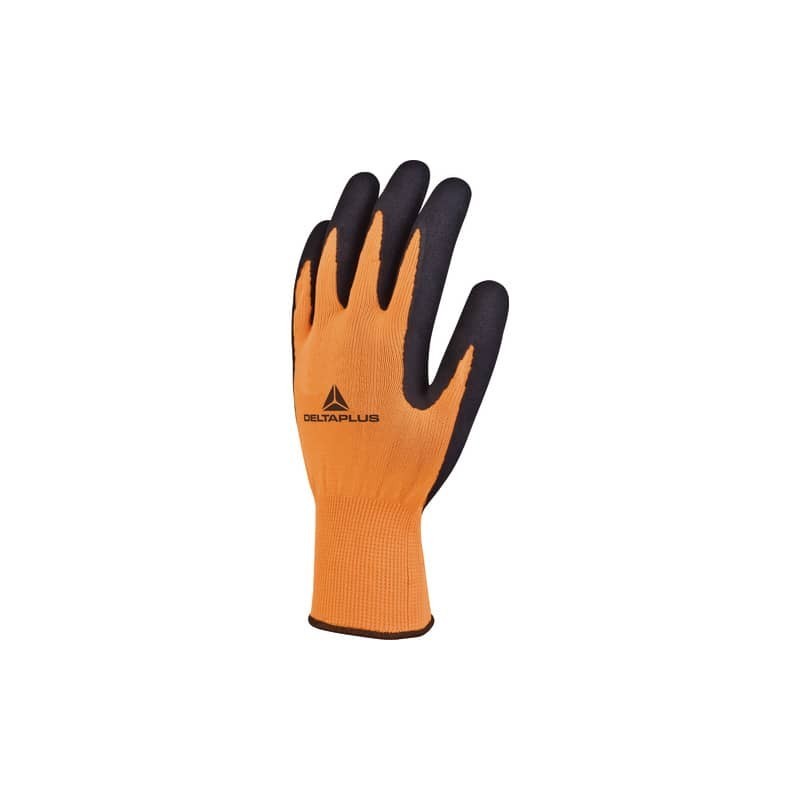 Guanto da lavoro Delta Plus Apollon VV733 in maglia poliestere arancio taglia 7 - VV733OR07