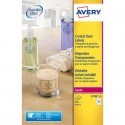 Etichette poliestere trasparenti lucide AVERY QuickPEEL™ tonde Ø 40 mm - 24 et/foglio - laser conf. 25 ff L7780-25