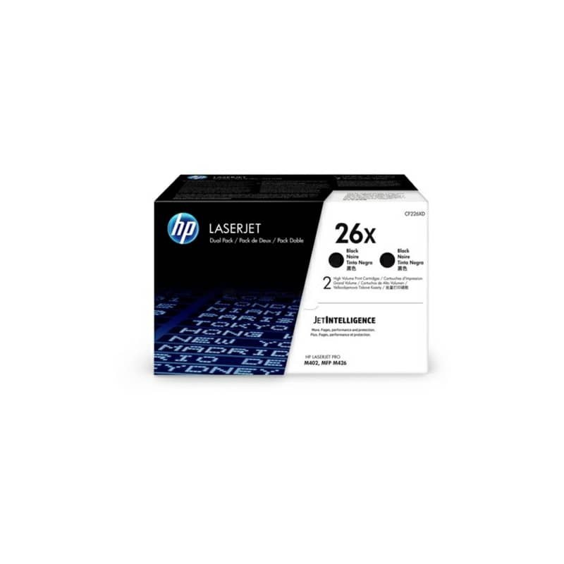 Toner alta capacità 26X HP nero  Conf. 2 - CF226XD