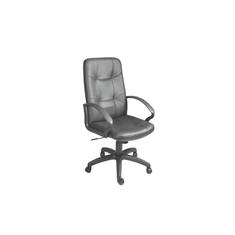 Poltrona direzionale girevole Unisit Auriga AUPU Eco Smart - rivestimento ecopelle nero con braccioli - AUPU/KN