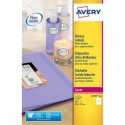 Etichette bianche lucide Avery 210x297 mm 1 et./foglio - per stampanti laser - conf. 40 fogli - L7767-40