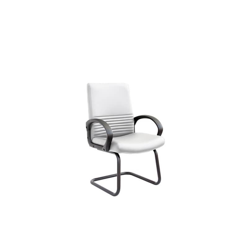 Sedia direzionale Unisit Chorus CHV interlocutore Eco Smart ecopelle bianco - CHV/KQ