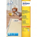 Etichette bianche rimovibili AVERY 45,7x21,2 mm - 48 et/foglio - stampanti laser/inkjet Conf. 25 fogli L4736REV-25