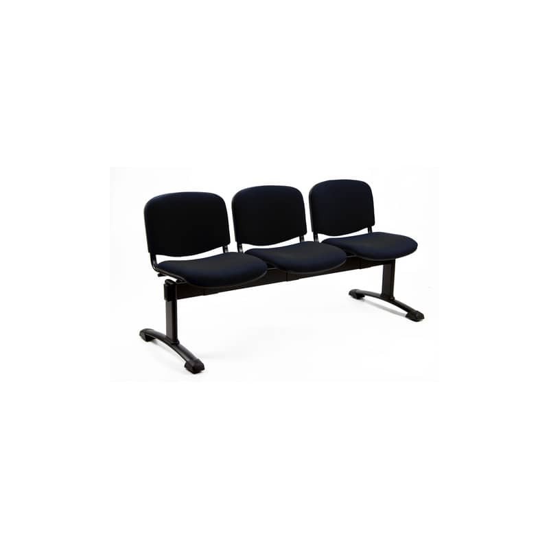 Panca 3 posti attesa Unisit Dado D53P - rivestimento ignifugo nero D53P/IN