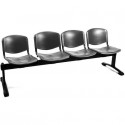 Panca 4 posti attesa Unisit Dado D54P - rivestimento Eco grigio scuro D54P/ET