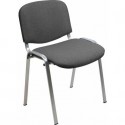 Sedia visitatore 4 gambe Unisit Dado D5G acciaio grigio - rivestimento eco grigio scuro - Conf. 2 pezzi - D5G/2/ET