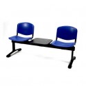 Panca 2 posti attesa Unisit Dado D5P2PT con tavolino - PPL blu D5P2PT/BL