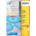Etichette per CD AVERY finitura coprente Ø 117 mm - 2 et/foglio - per Laser - bianche - conf. 25 fogli - L7676-25
