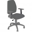 Sedia operativa girevole Unisit Jupiter JUBRG EcoSmart base grigia - riv. grigio ignifugo - con braccioli - JPQG/BRNG/IT