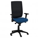 Sedia semidirezionale girevole Unisit Kind KIAN schienale in rete nero - rivestimento ignifugo blu -KIAN/IB