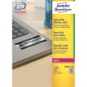 Etichette permanenti poliestere argento Avery 45,7x21,2 mm - 48 et/foglio - laser monocolore conf. 100 ff L6009-100