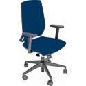Sedia operativa girevole Unisit Larissa LR1S - rivestimento fili di luce blu - LR1S/F11