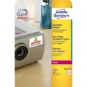 Etichette bianche superaderenti Avery poliestere 63,5x33,9 mm - 24 et/foglio - per laser - conf. 20 fogli - L6141-20
