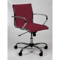 Poltrona direzionale girevole Unisit Pollux New PND schienale basso - rivest. ignifugo bordeaux - con braccioli PND/ID