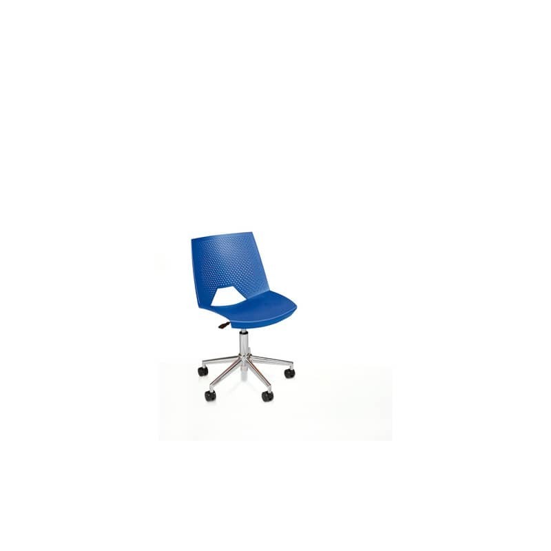 Sedia visitatore girevole Unisit Strike SKG schienale a rete - PPL blu SKG/BL
