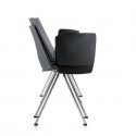 Sedia visitatore a 4 gambe Unisit Strike SKT con tavoletta - PPL nero SKT/NE