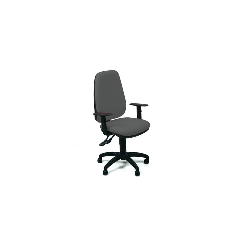 Sedia operativa girevole Unisit Teti TETE Eco Smart - rivestimento fili di luce grigio scuro con braccioli TETE/F14
