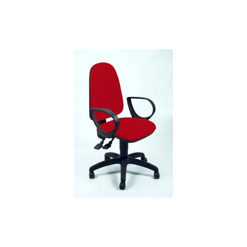Sedia operativa girevole Unisit Team TMSY Eco smart - schiuma sagomata - rivestimento ignifugo rosso - TMSY/IR