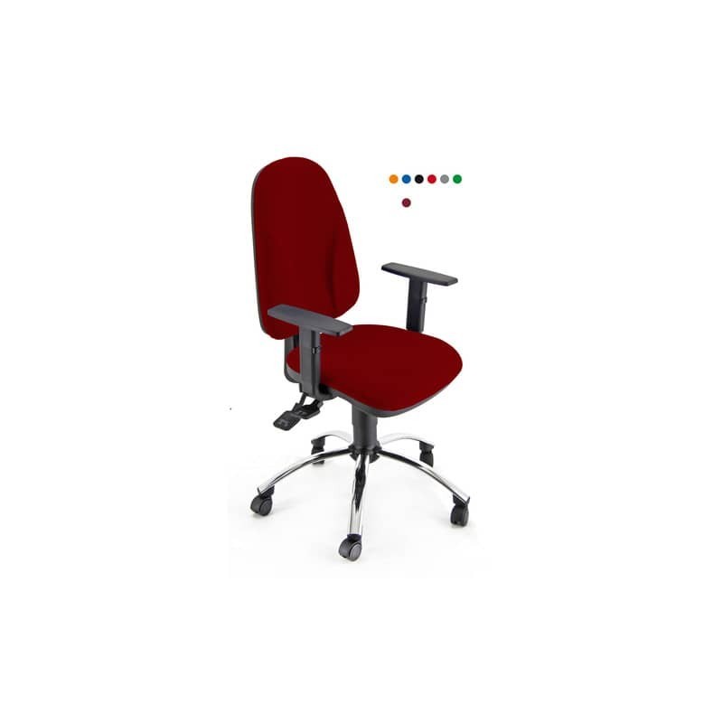 Sedia operativa girevole Unisit Team TMSYC Eco smart - schiuma sagomata - rivestimento Eco rosso - TMSYC/ER