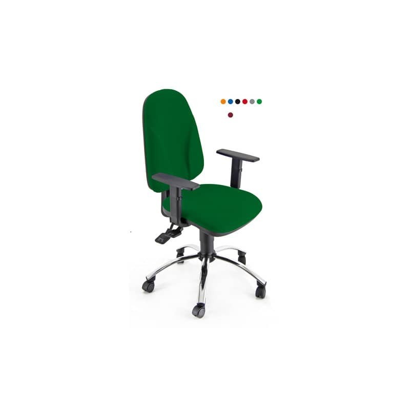 Sedia operativa girevole Unisit Team TMSYC Eco smart - schiuma sagomata - rivestimento Eco verde - TMSYC/EV